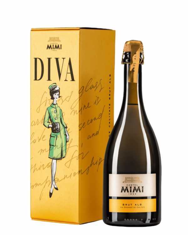 Шампанское «Diva» 2021 белое брют, Castel Mimi. 0,75 в коробке