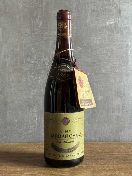 Вино Abbazia S. Gaudenzio Barbaresco 1969 года.