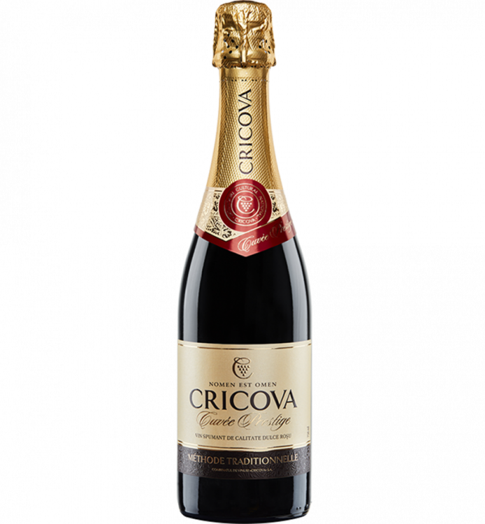 Шампанское «Cuvee Prestige» сладкое красное, Cricova. 0,75