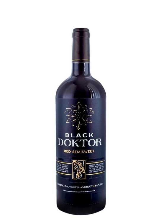 Вино «Black Doktor» полусладкое, Bostavan. 0,75