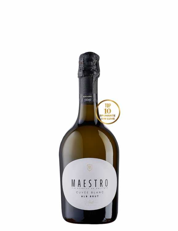 Шампанское «Maestro» 2021 Cuvee Blanc, брют белое. 0,75