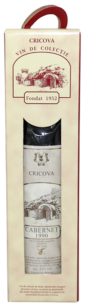 Вино «Cabernet» 1990 коллекционное, Cricova. 0,75